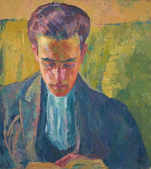 Diego, lesend, 1924, Giovanni Giacometti