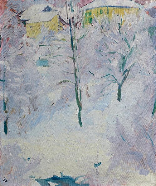 Alberi nella neve, 1921, Giovanni Giacometti
