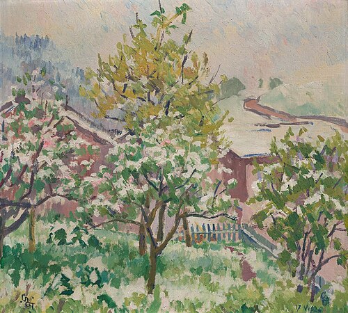 Blühende Bäume im Schnee, 1926, Giovanni Giacometti