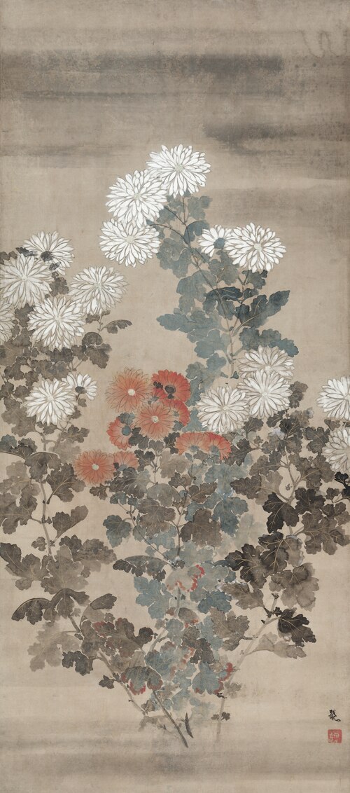 Chrysanthemums, 1650, Kitagawa Sōsetsu