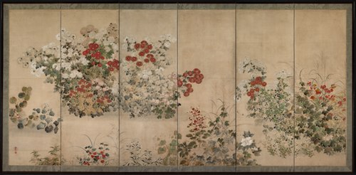 Flowers and Grasses, 1650, Kitagawa Sōsetsu