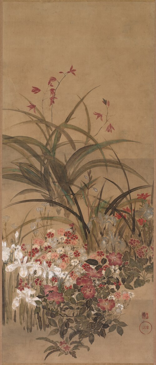 Summer Flowers, 1650, Kitagawa Sōsetsu