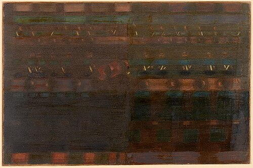 Vorbereitung. Gesamtkomposition VI. Andacht im Esssaal, 1925, Otto Meyer-Amden