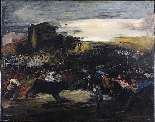 The Bullfight, 1864, Eugenio Lucas Velázquez