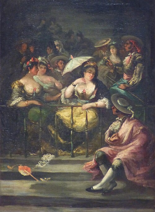 Hommes et femmes espagnols à une tribune, 1850, Eugenio Lucas Velázquez