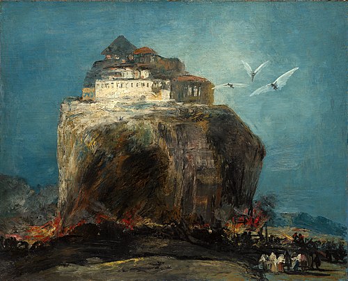 A City on a Rock, 1900, Eugenio Lucas Velázquez