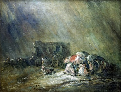 La Diligence sous l'orage, 1856, Eugenio Lucas Velázquez