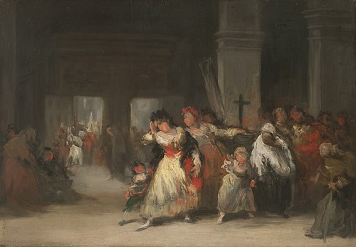 Inside Church, 1860, Eugenio Lucas Velázquez