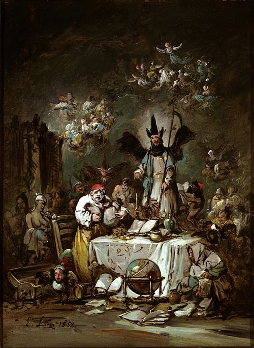 Allegorical caprice. The Avarice, 1852, Eugenio Lucas Velázquez