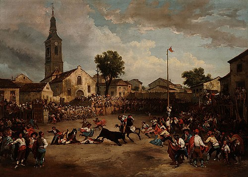 Gran corrida de toros y cucaña, 1860, Eugenio Lucas Velázquez