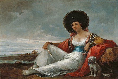 Maja with Lapdog, 1865, Eugenio Lucas Velázquez