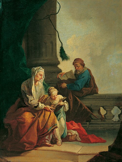 Unterweisung Mariens durch Joachim und Anna, 1746, Daniel Gran