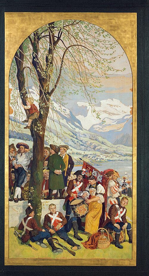 Obwaldner Landsgemeinde [fünftes Bild, rechts], 1911, Albert Welti