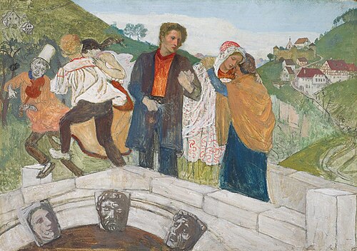 Hochzeitsabend. Entwurf, 1897, Albert Welti