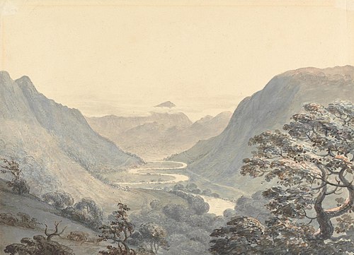 The Beautiful Vale and Mowddach River, Merionethshire, 1805, Moses Griffith