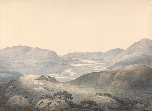 Barmouth Bay, the Junction of the Rivers Mowddach and Gwinion, 1805, Moses Griffith