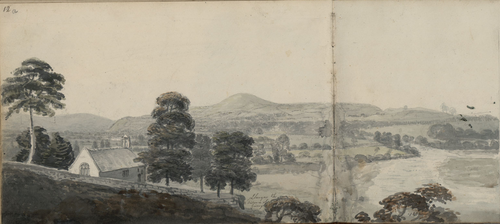 View of Llangar Church, 1805, Moses Griffith