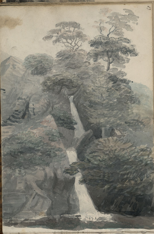 A waterfall, 1805, Moses Griffith