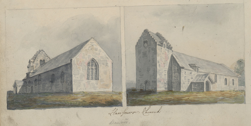 Llanvor Church, 1805, Moses Griffith