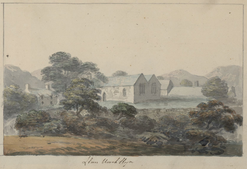 View of Llanuwchllyn, 1805, Moses Griffith