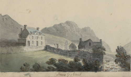 View of Drws y Nant, 1805, Moses Griffith