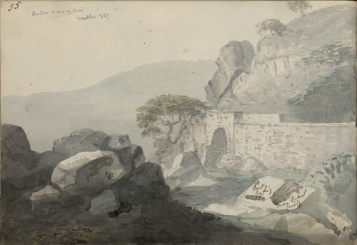 Pont Gyfing near Capel Cerrig, 1805, Moses Griffith