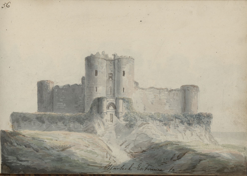 Entrée du château d'Harlech, 1805, Moses Griffith