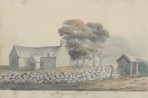 View of Llangerniw, 1805, Moses Griffith