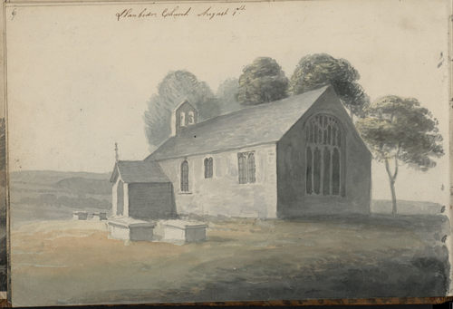 Llanbedr Church, 1805, Moses Griffith
