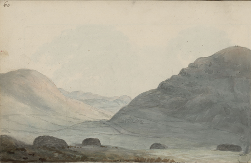 Drws y Nant from Garneddwen, 1805, Moses Griffith