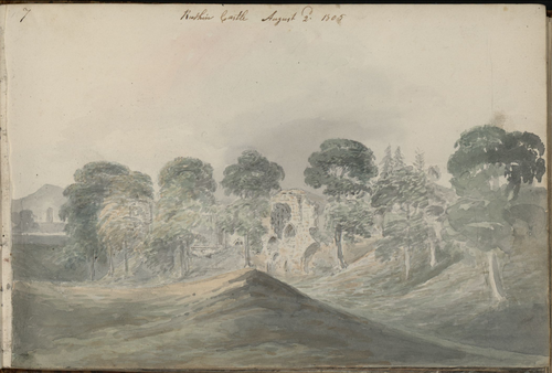 Ruthin Castle, 1805, Moses Griffith