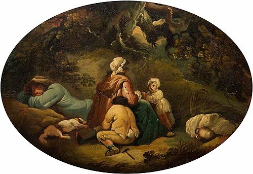 Gypsies In A Landscape, 1787, Moses, the younger Haughton