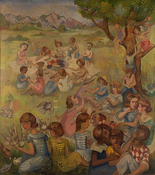 Children at Play and Sport I, 1938, Moses Soyer