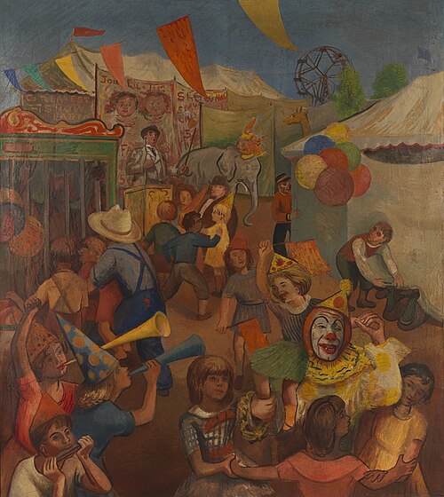 Children at Play and Sport II, 1938, Moses Soyer