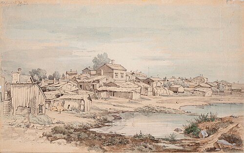 Skatudden, skiss, 1867, Magnus von Wright