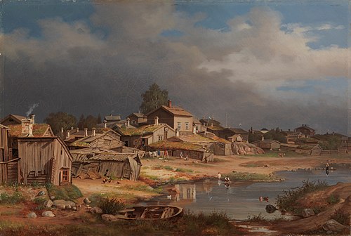 View from Katajanokka, 1868, Magnus von Wright
