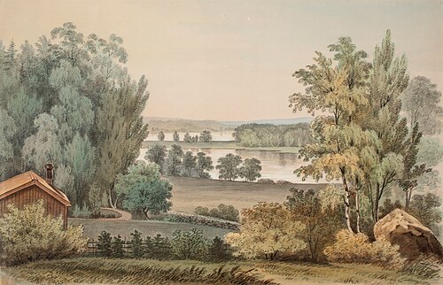 Maisema Träskändan kartanon lähettyviltä, 1850, Magnus von Wright