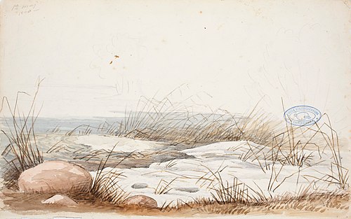 Vårlig strand, 1850, Magnus von Wright