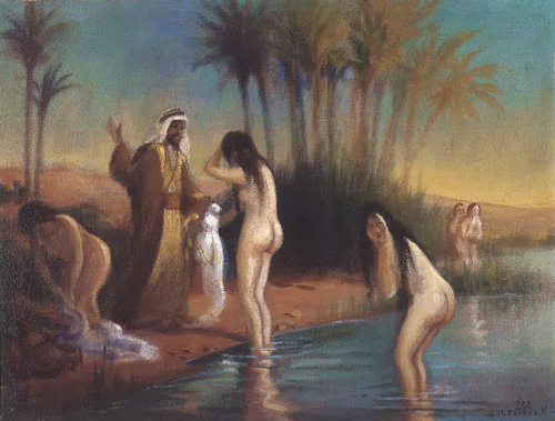 The Bathing Women of Darat Jouljoul (Mu'allaqat Imru' al-Qais), 1936, Moustafa Farroukh
