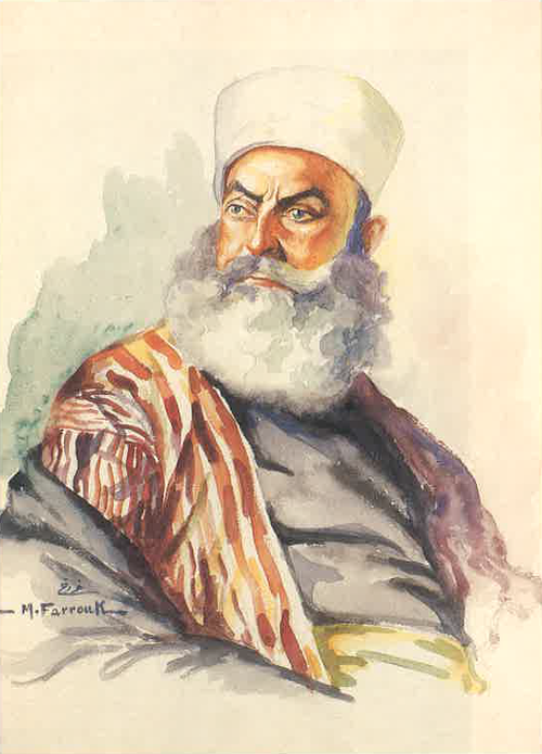 A Druze Sheikh from the Mala'eb Family of Bayssour, , Moustafa Farroukh