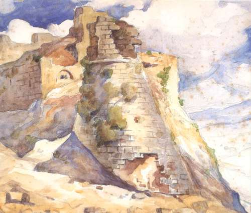 Beaufort Castle, 1940, Moustafa Farroukh