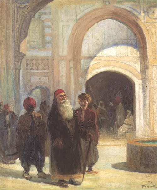 Emir Bashir and Sheikh Nasif al-Yaziji at Beiteddine Palace, , Moustafa Farroukh