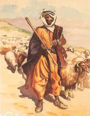A Sheep herder at the outskirts of Baalbek, , Moustafa Farroukh