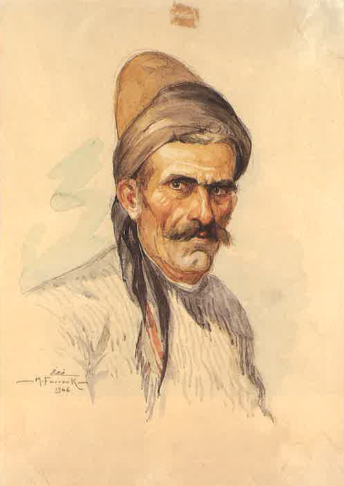 Three Paintings of a Muleteer (1), , Moustafa Farroukh