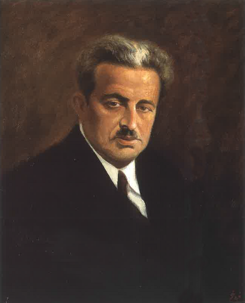 Portrait of Amin Al-Rihani, , Moustafa Farroukh