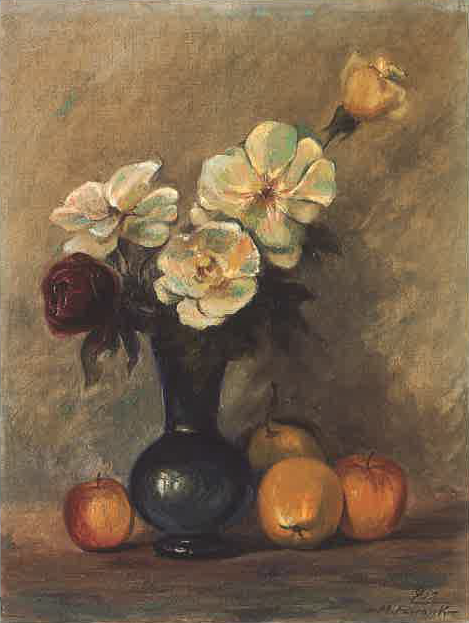 Still Life and a Flower Bouquet, , Moustafa Farroukh