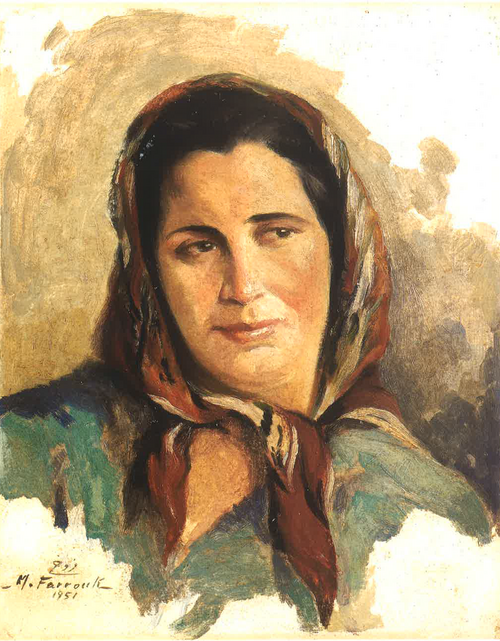 Portrait of Thurayya Farroukh, , Moustafa Farroukh