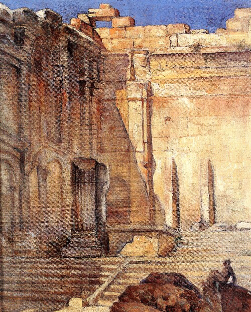 Baalbek, Temple of Bacchus (2), , Moustafa Farroukh