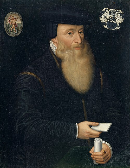Portrait of Johannes Oporinus, 1580, Hans Bock