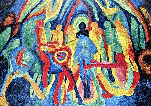 Entry of Christ into Jerusalem, 1912, Wilhelm Morgner